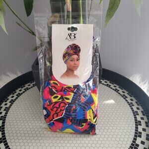 Ana Beauty New York Colorful Retro Hair Turban Cap Size OSFM